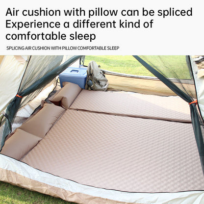 Product camouflage Can Be Spliced Self Inflating Cushion Air Mattress Camping Mat With Pillow