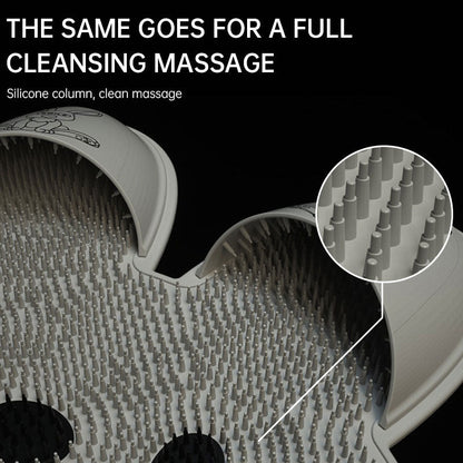 Silicone rabbit rub foot artifact bathroom anti-slip mat rub back massage pad rub bath wash feet to dead skin shower mat