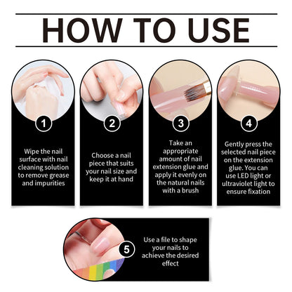 Crystal Extension Nail Set Nail Glue Simple Style Natural Three-Dimensional Modeling Nail Tool Set