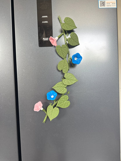 Morning Glory Magnets 3D printed artificial morning glory refrigerator sticker decoration