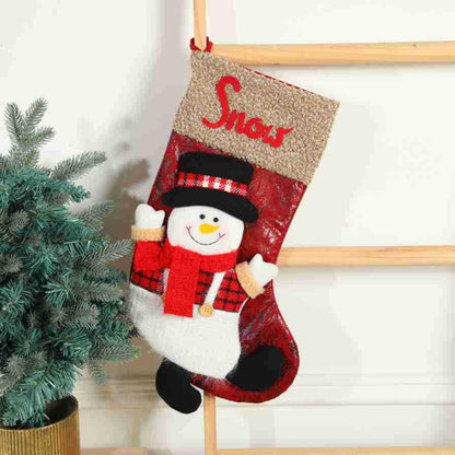 Christmas Socks, Christmas Gift Bag, Christmas Decoration Gift Bag, Christmas Elk Old Man Pendant Gift Bag