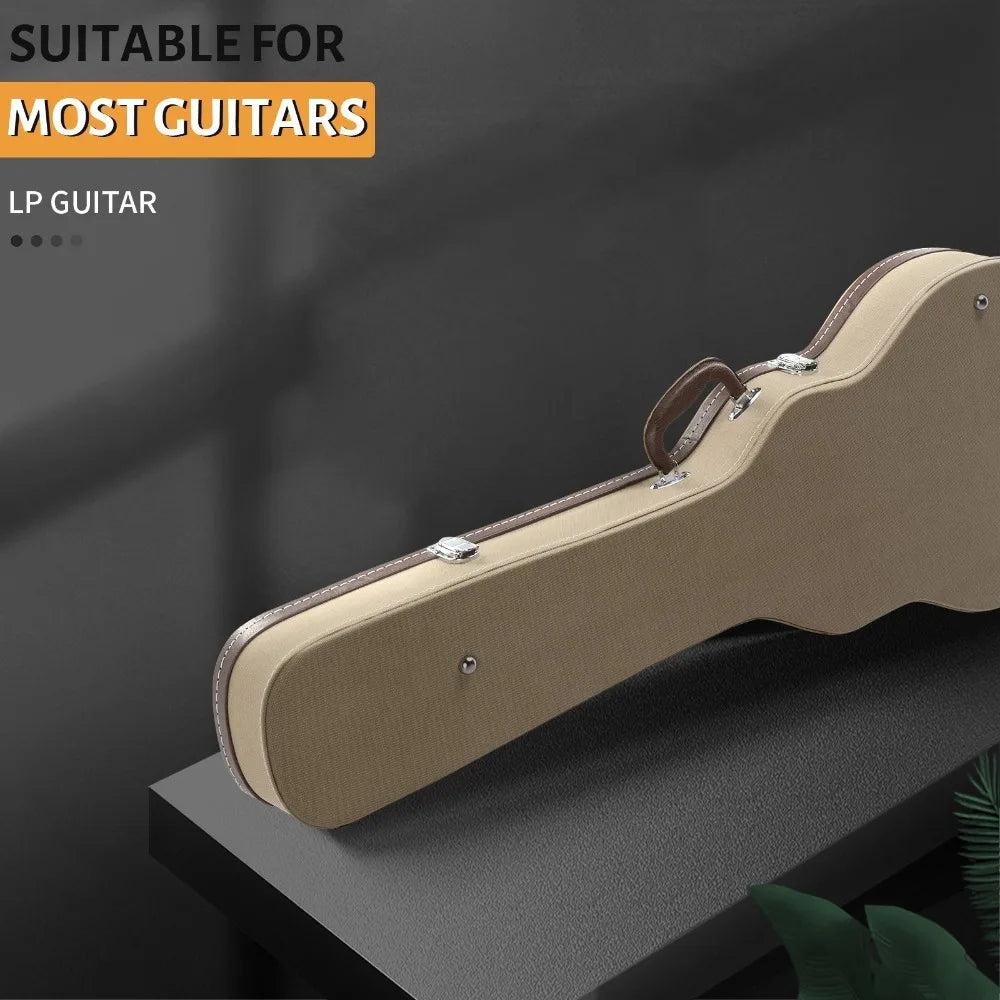 Electric Guitar LP Style Wooden Hard Shell Lockable