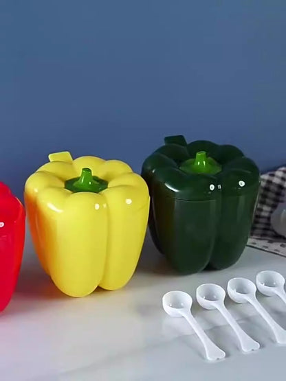 Seasoning box with four compartments and a cover multifunctional seasoning box