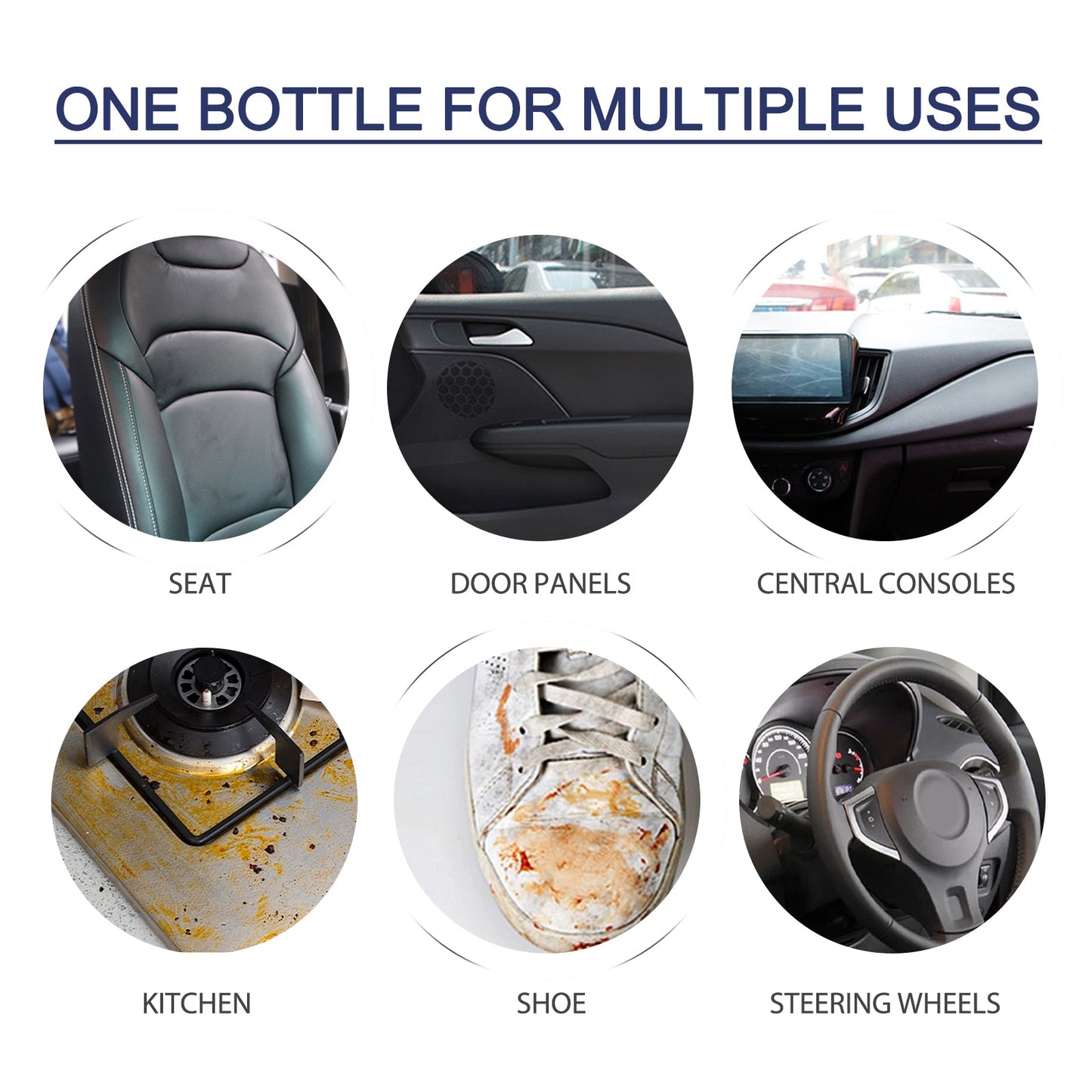 Car Interior Foam Cleaner, Interior Seat Instrument Panel Clean Dust And Polish Maintenance Refurbishing Agent