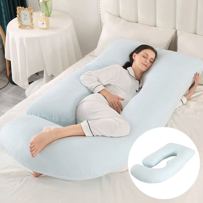 Pregnant women's pillow waist protection side sleeping slope pillow J-shaped pregnancy sleeping pillow