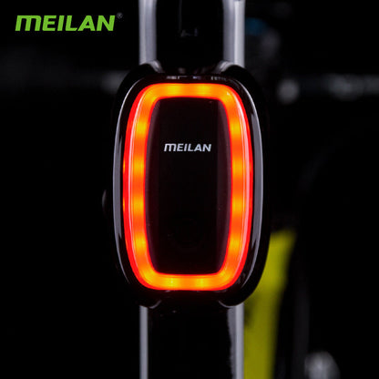 Bicycle Intelligent Brake Tail Light X6 Brake Induction 7-Speed Flashing Riding Warning Night Riding Light