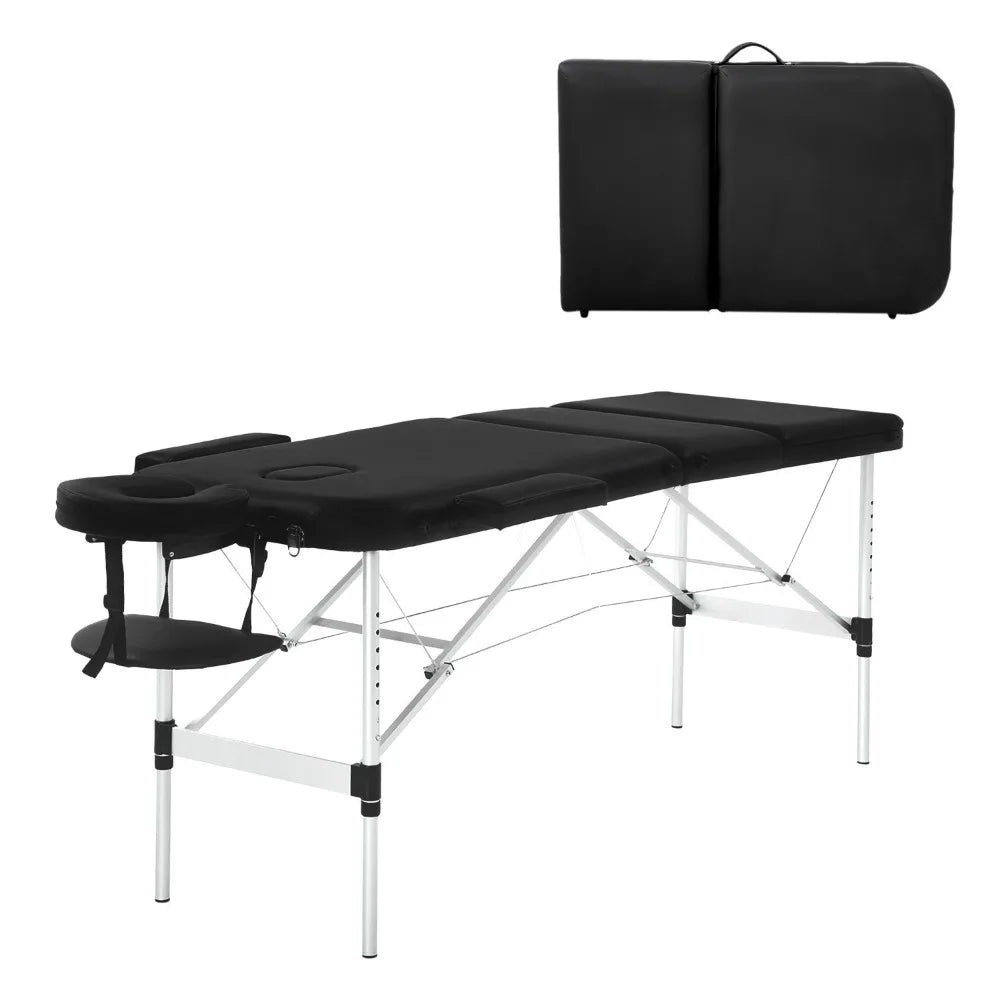 Massage Table Portable Massage Bed Aluminium 3 Folding Lash Bed Spa Bed Table
