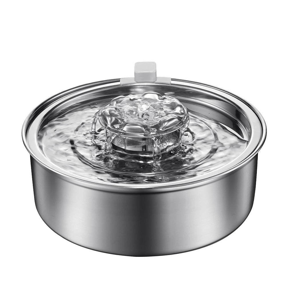 Stainless Steel Smart Pet Water Dispenser with Automatic Circulation and Filtration, Large Capacity Feeder for Cats and Dogs
