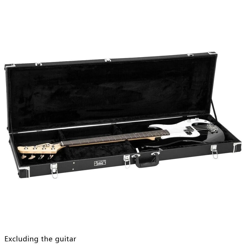Bass Guitar Hard Case Portable for All Bass Hardsell Case with Lock Black