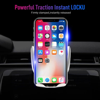 Automatic Clamping Wireless Car Charger Air Vent Phone Holder 360 Degree Rotation USB Charging Mount Bracket