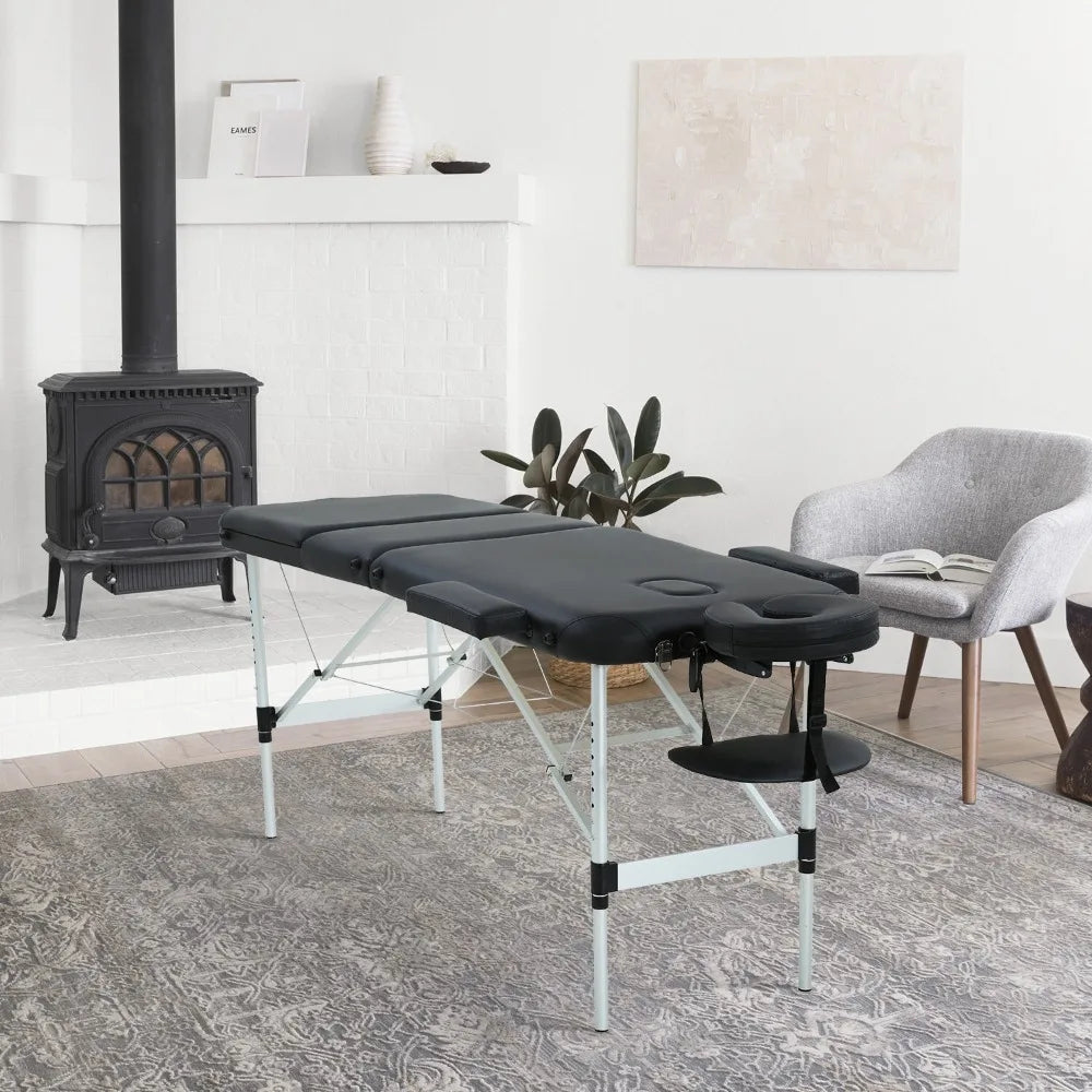 Massage Table Portable Massage Bed Aluminium 3 Folding Lash Bed Spa Bed Table