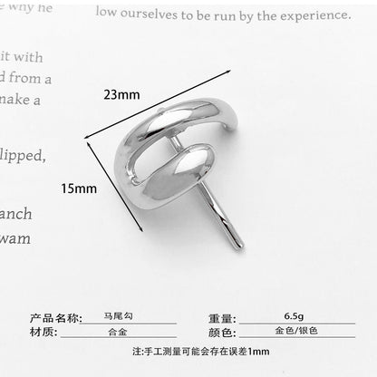 Japanese and Korean headdress accessories hairpins fashionable and simple small fresh ponytail hairpins for girls metal high-grade hair hooks and hair buckles