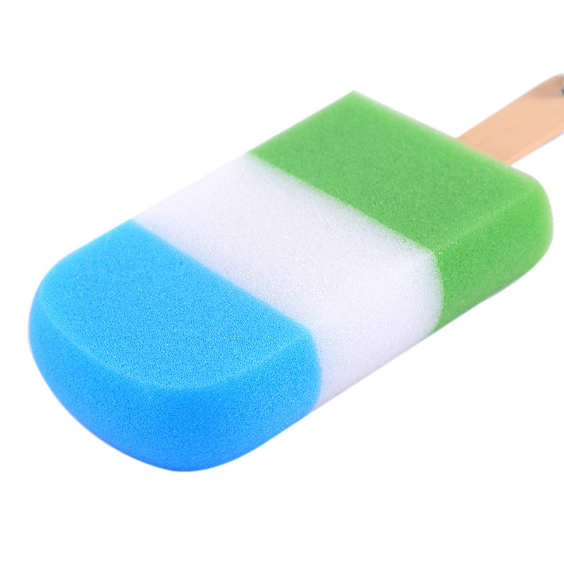 Attractive Ice-Cream-Shaped Bath Cotton Multi-Functional Ice-Cream Sponge Brush Bath Can Be Hung Water Cup Cleaning Sponge