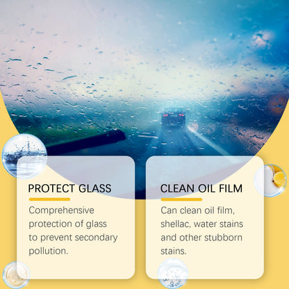 Car Glass Cleaning Brush, Car Window Glass Cleaning Stains Oil Stains Waterproof Rain Cleaning Brush