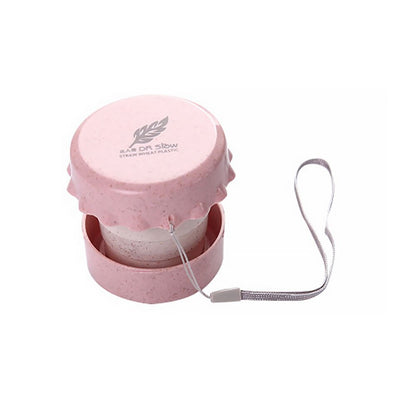 Portable Straw Wheat Plastic Telescopic Drinking Collapsible Folding Cup Travel Camping Convenient Easy To Carry Travel Bottle