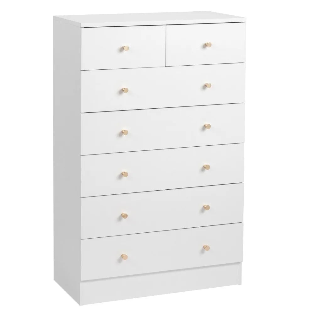 7 Drawer Dresser for Bedroom Tall Dresser Chest of Drawers Wood Bedroom Dresser