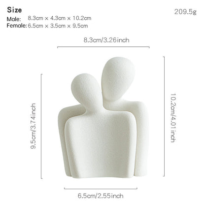 Creative couple figure decoration Newlywed home decoration Lover sculpture decoration figure desktop living room bookshelf decor