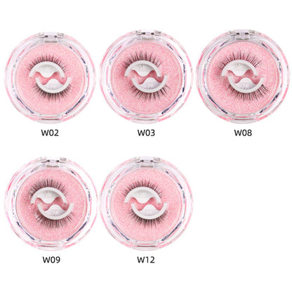 New Product Glue-Free Self-Adhesive Eyelashes Spare Glue Strip Temperature-Sensing Self-Adhesive False Eyelashes Curling Realistic Natural False Eyelashes