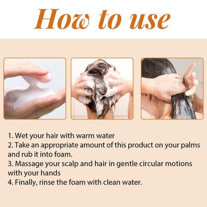 Horse Oil Shampoo Deep Cleaning Scalp Dandruff Control Oil Control Fluffy Hair Moisturizing Hair Care