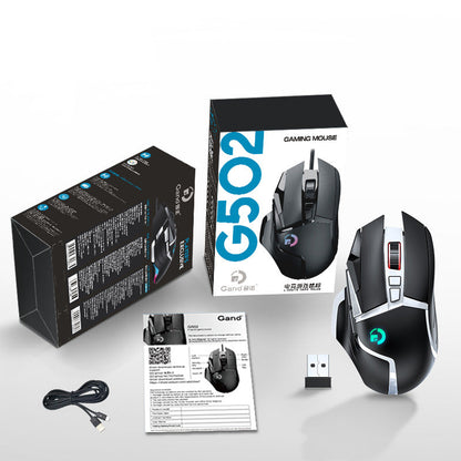 G502 wireless mouse 2.4G dual-mode office computer laptop RGB macro definition eating chicken LOLCF