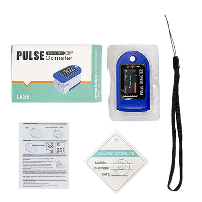 Pulse oximeter LK88 finger clamp blood oxygen detector blood oxygen saturation fingertip heart rate monitoring