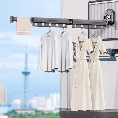 Multifunctional Retractable Fold Away Clothes Drying Hanger Space-Saving Bathrooms Usage
