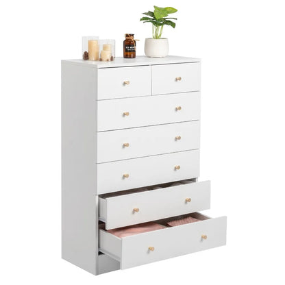 7 Drawer Dresser for Bedroom Tall Dresser Chest of Drawers Wood Bedroom Dresser