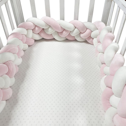 Woven baby bed surround anti-collision strip four strand Fried Dough Twists braid wrapped around the bed surround ins baby child
