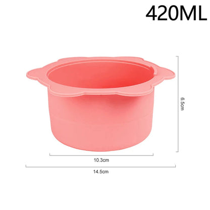 Wax Warmer Heat-resisting Replacement Silicone Bowls Hair Removal Wax With Stirring Stick Non-Stick Pan Hair Removal Tool