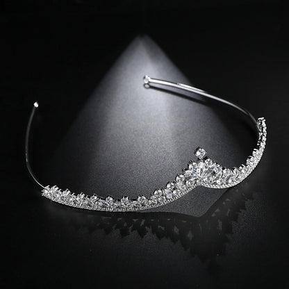 Crown Wedding Copper Set 3A Zircon Fashion Hair Hoops and Combs Bride Exquisite Headwear Wedding Jewelry for Women