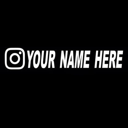 Custom username car stickers personalized Instagram motorcycle vinyl stickers