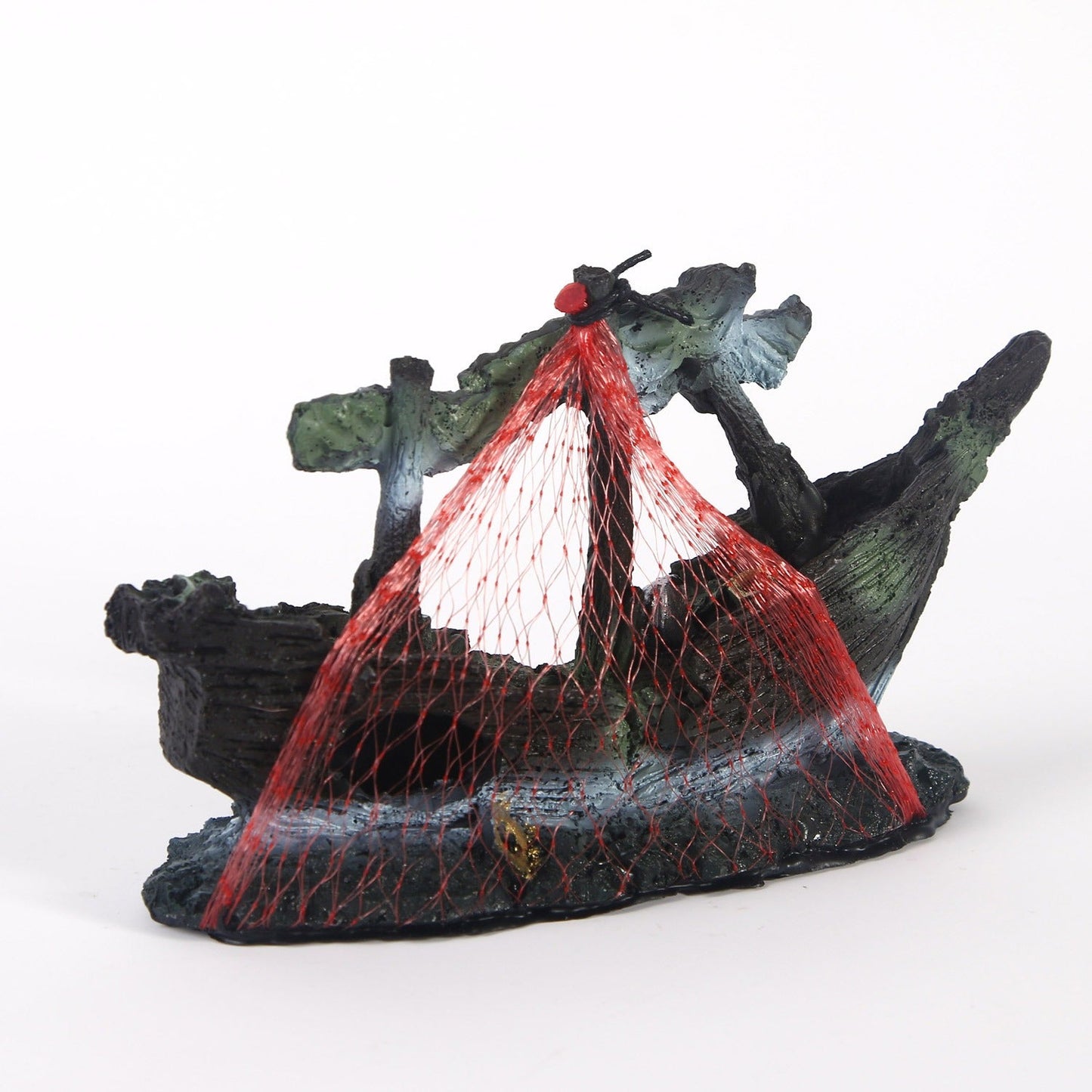 Ship fish tank resin water grass landscape decoration