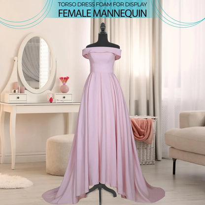 Mannequin Torso Female Manikin Body Dress Form Mannequin 59-67 Inch Lightweight Height Adjustable Wooden Tripod Stand High Densi