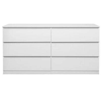 4/6 Drawer Dresser - Modern Chest of Drawers Wood Dressers Cut-Out Handles Room