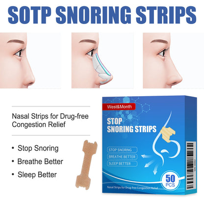 Stop Snoring Strips, Anti-snoring Dredging Respiratory Tract Anti-snoring Stop Patch Care