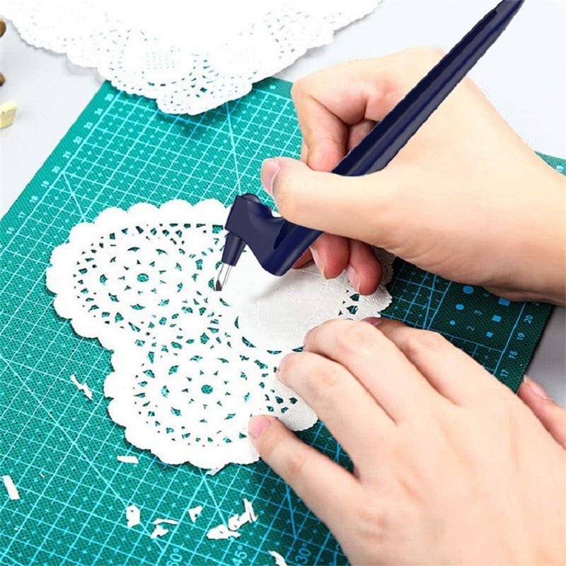 Craft Cutting Tools 360 Rotating Blade Paper-Cutter 3 Replace Blade Craft Cutting Knife DIY Art Wear-Resisting Art Cutting Tool