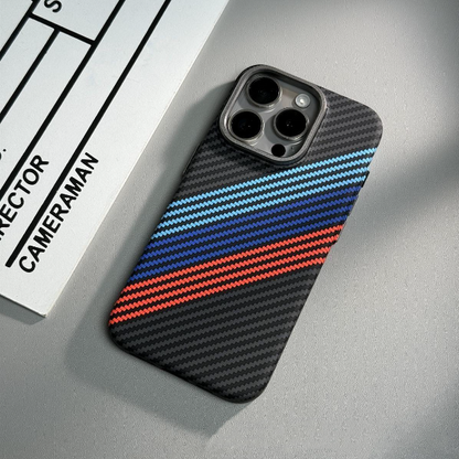 Suitable for iPhone 15 ProMax phone case Kevlar pattern magnetic hard case 14 carbon fiber pattern anti drop protective case