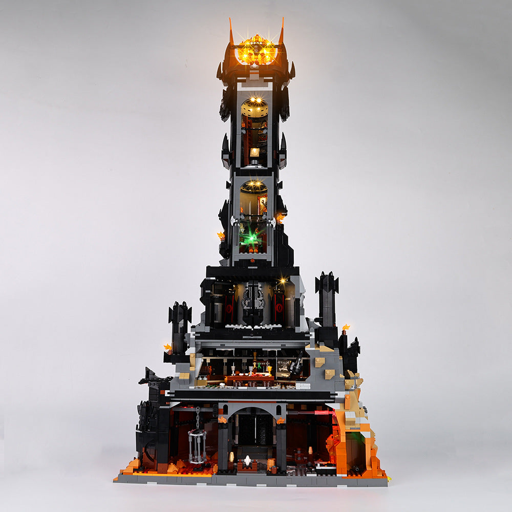 Suitable for LEGO 10333 Lord of the Rings Baladu Black Tower LED building blocks toy lighting fixtures light sets