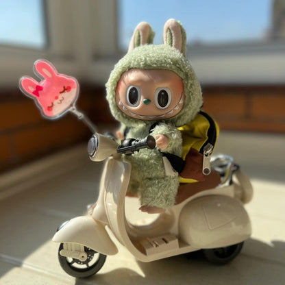 LABUBU Rubble Vinyl Doll Keychain Blind Box Pendant Baby Clothes Accessories Motorcycle Mobile