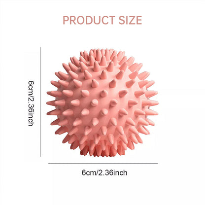 Durable sport massage ball. Spiky design for myofascial release, deep - tissue work, trigger points, muscle recovery & pain reli