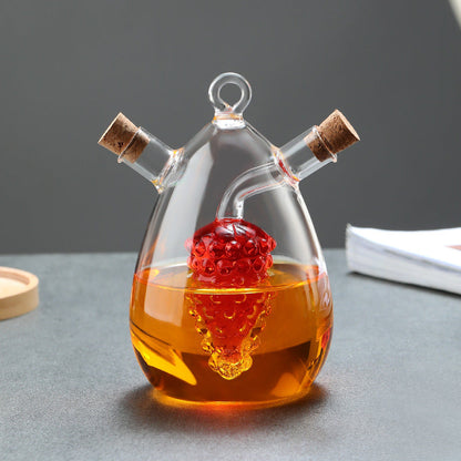 Kitchen Storage Sealed Bottles, Double-layer 2-in-1 Glass Bottles, Oil, Vinegar, Sauce, Seasoning Bottles, Kitchen Tools