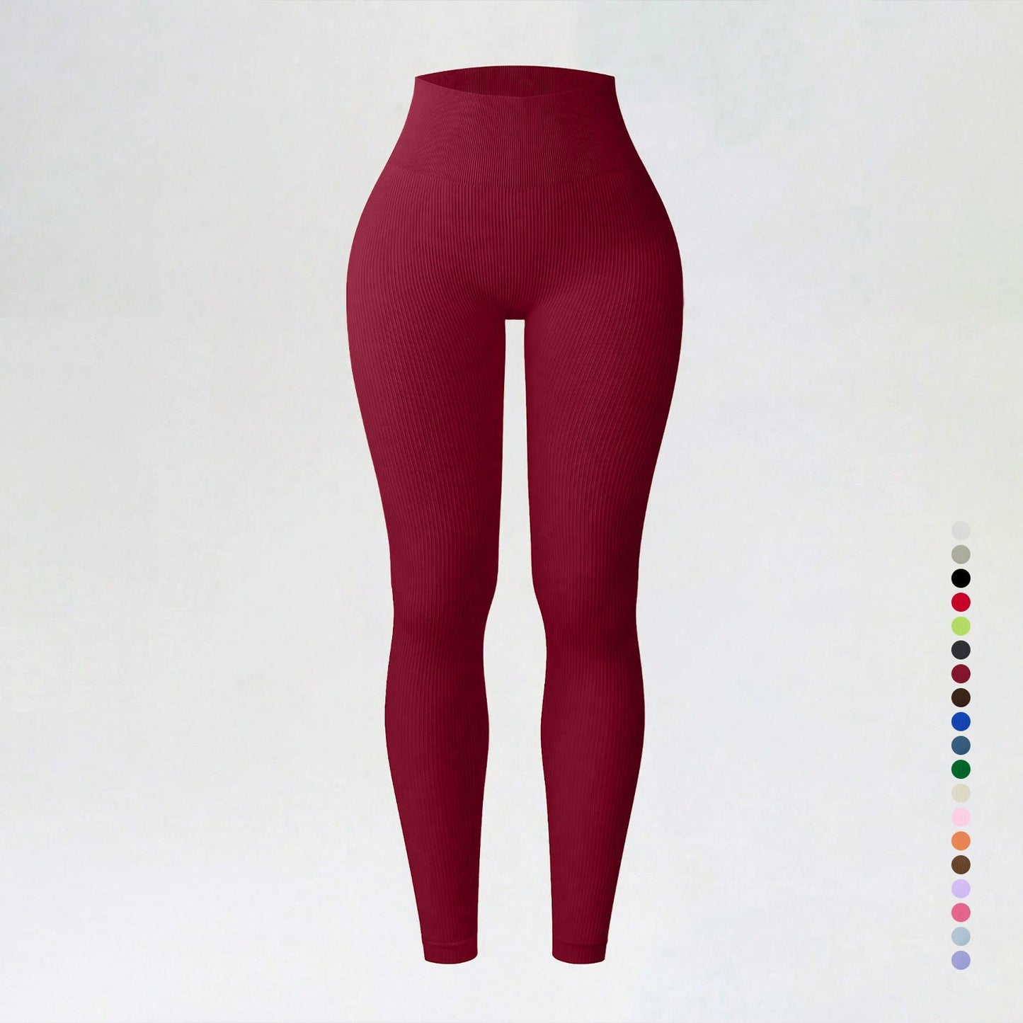 Threaded autumn and winter yoga pants seamless fitness pants high waisted sports yoga clothes leggings