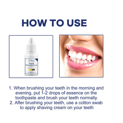 Teeth Whitening Serum, Remove Stains Yellow Dirt Deep Cleaning Whitening Essence