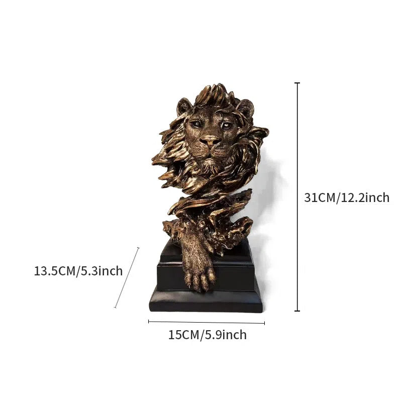 Creative Lion Head Decoration Home Living Room Resin Wine Cabinet Decoration