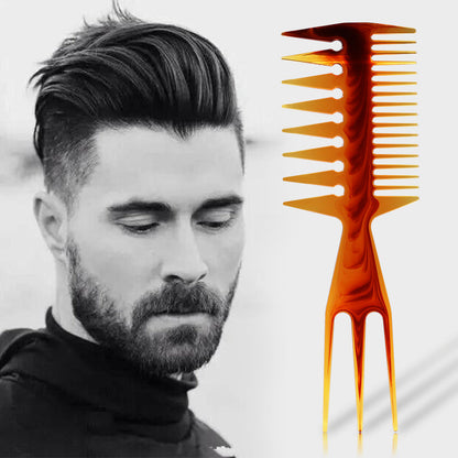 Oil Head Comb Double-Sided Fish Insert Comb Big Tooth Flat Comb Bottom Fork Comb Plate Hair Styling Comb