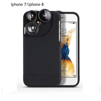 4 In 1 Telescope lense Mobile Phone Case for Iphone x 8plus 7 plus 6 plus 8 7 6s Camera lenses Outdoor Hunting