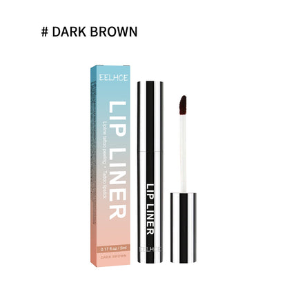 Peel Lip Liner, Outline Lip Shape Lip Color Waterproof Non-Smudging Peel Lip Liner Lip Brush