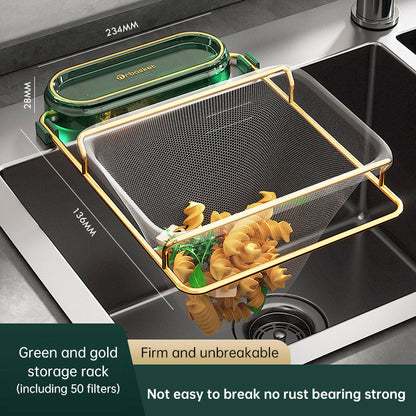 Kitchen Disposable Filter Garbage Drain Mesh Rack Leftovers Household Drain Sink Filter Mesh Rack