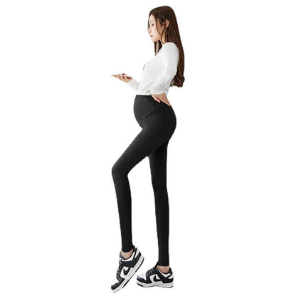Pregnant Women's Pants Leggings Large Adjustable Barbie Pants High Elastic High Waist Outer Wear