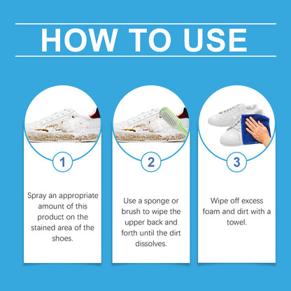 Shoe Decontamination Foam Cleaner Small White Shoes Gentle Clean Yellow Edge Stain Shoe Cleaner